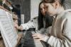 A child playing a piano