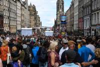 Festival goers on the Royal Mile, Edinburgh