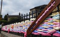 Community yarnbombing by Woven in Kirklees