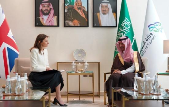 Culture Secretary Lucy Frazer meeting with Saudi Tourism Minister Ahmed Al Khateeb