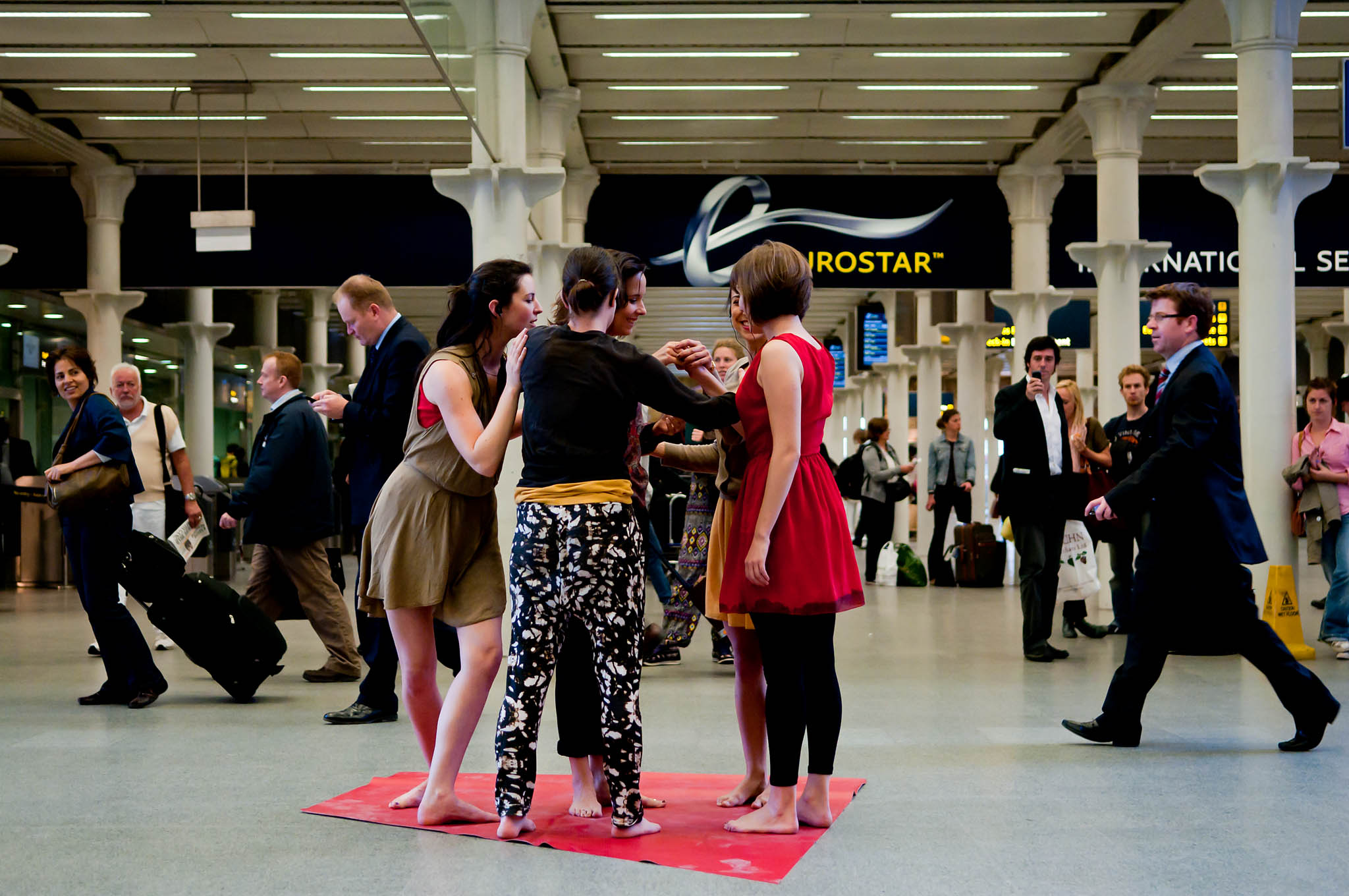 Performance in St Pancras station