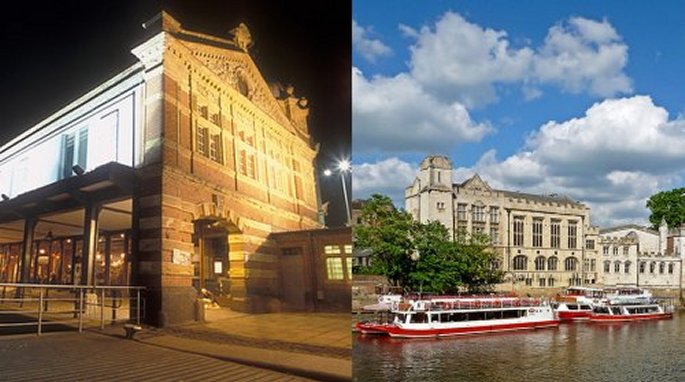 Watershed in Bristol and The Guildhall in York