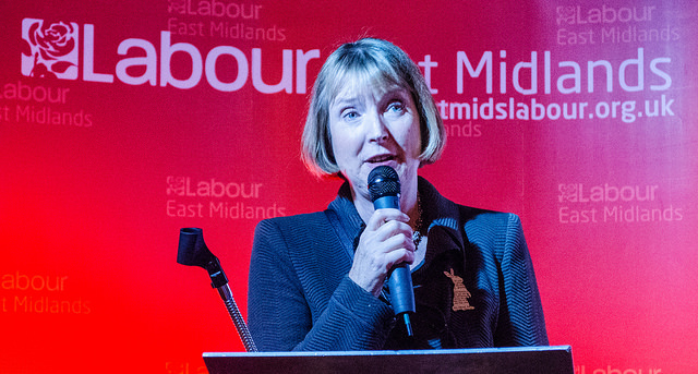 Harriet Harman MP addressing a room