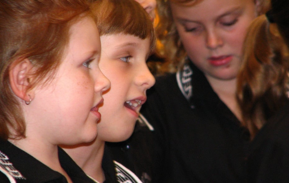 Photo of girls singing