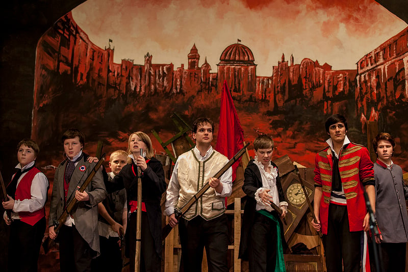 Students perform Les Miserables