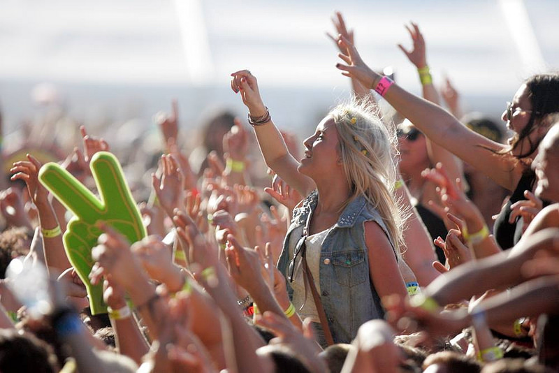 Photo of people at a music festival