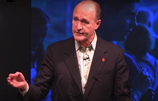 Photo of Sir Peter Bazalgette giving his speech