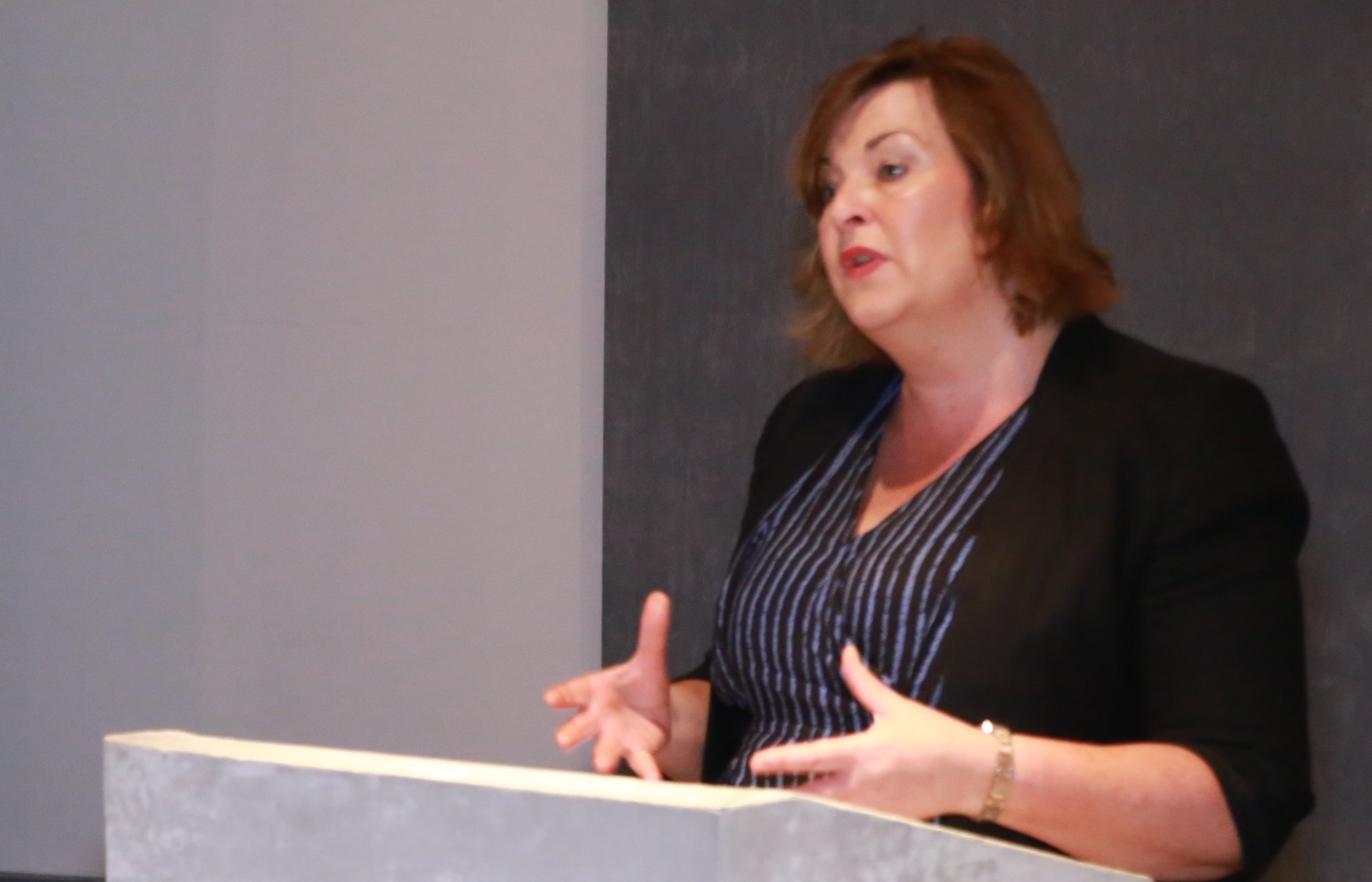 Photo of Fiona Hyslop speaking