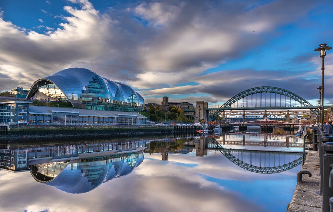 Newcastle Gateshead Cultural Venues skyline