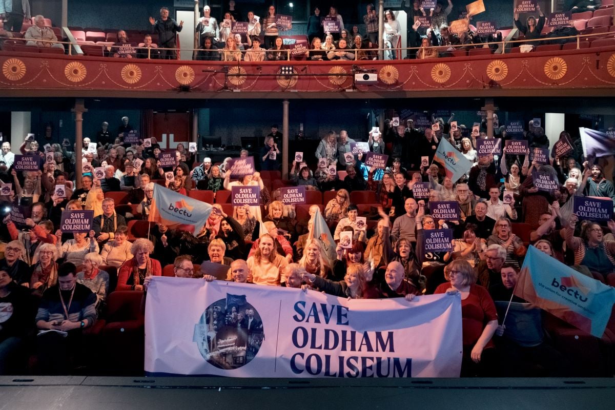 In February 400 people attended a public meeting calling for Oldham Coliseum to be saved