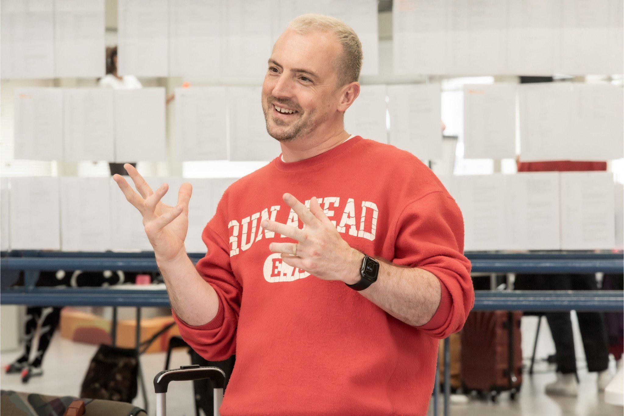 Rob Watt in Rehearsals for Theatre Centre's Dizzy. Photo by Chris Saunders