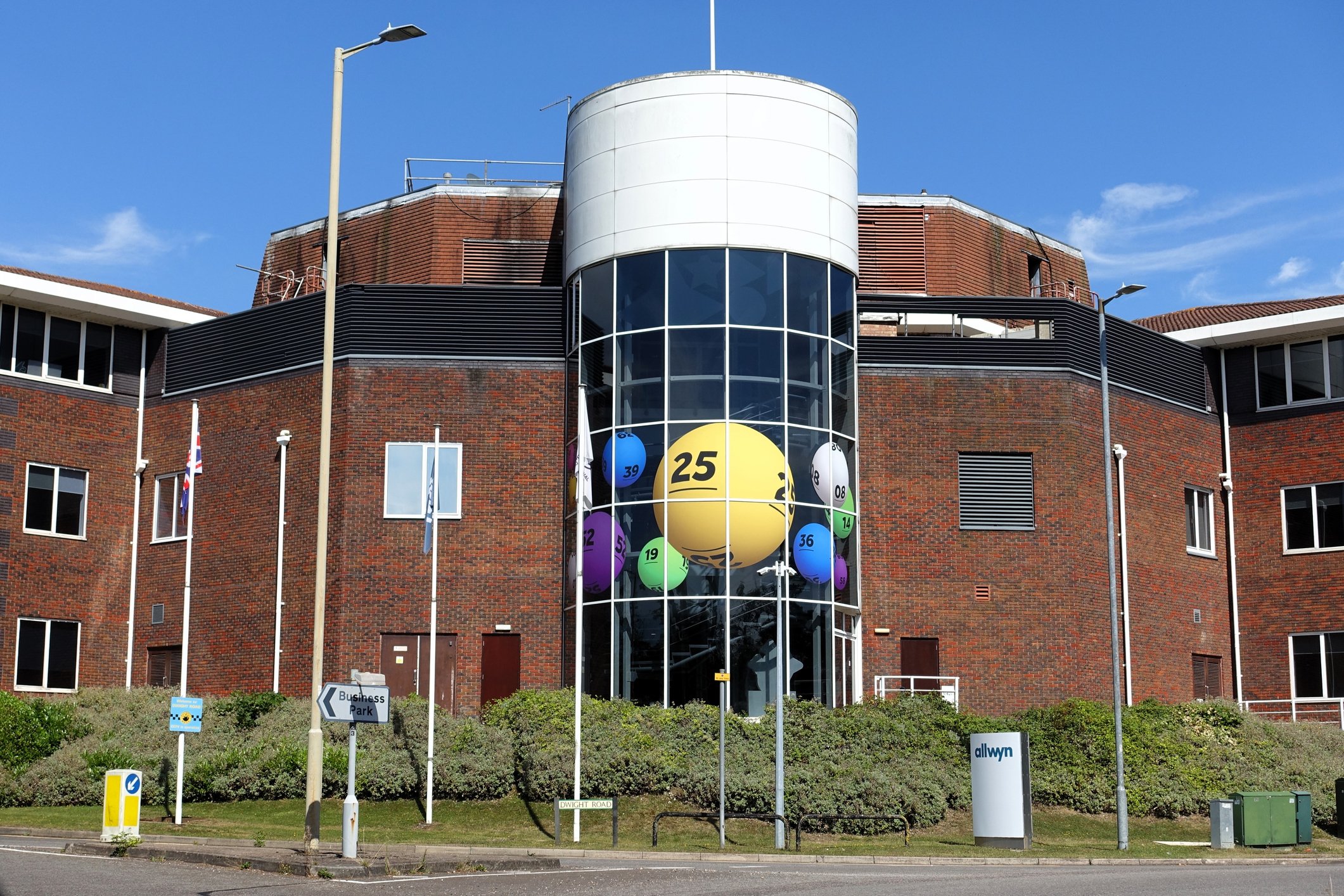 Watford, Hertfordshire, England, UK - August 16th 2024: Allwyn UK Head Office in Tolpits Lane, Watford.