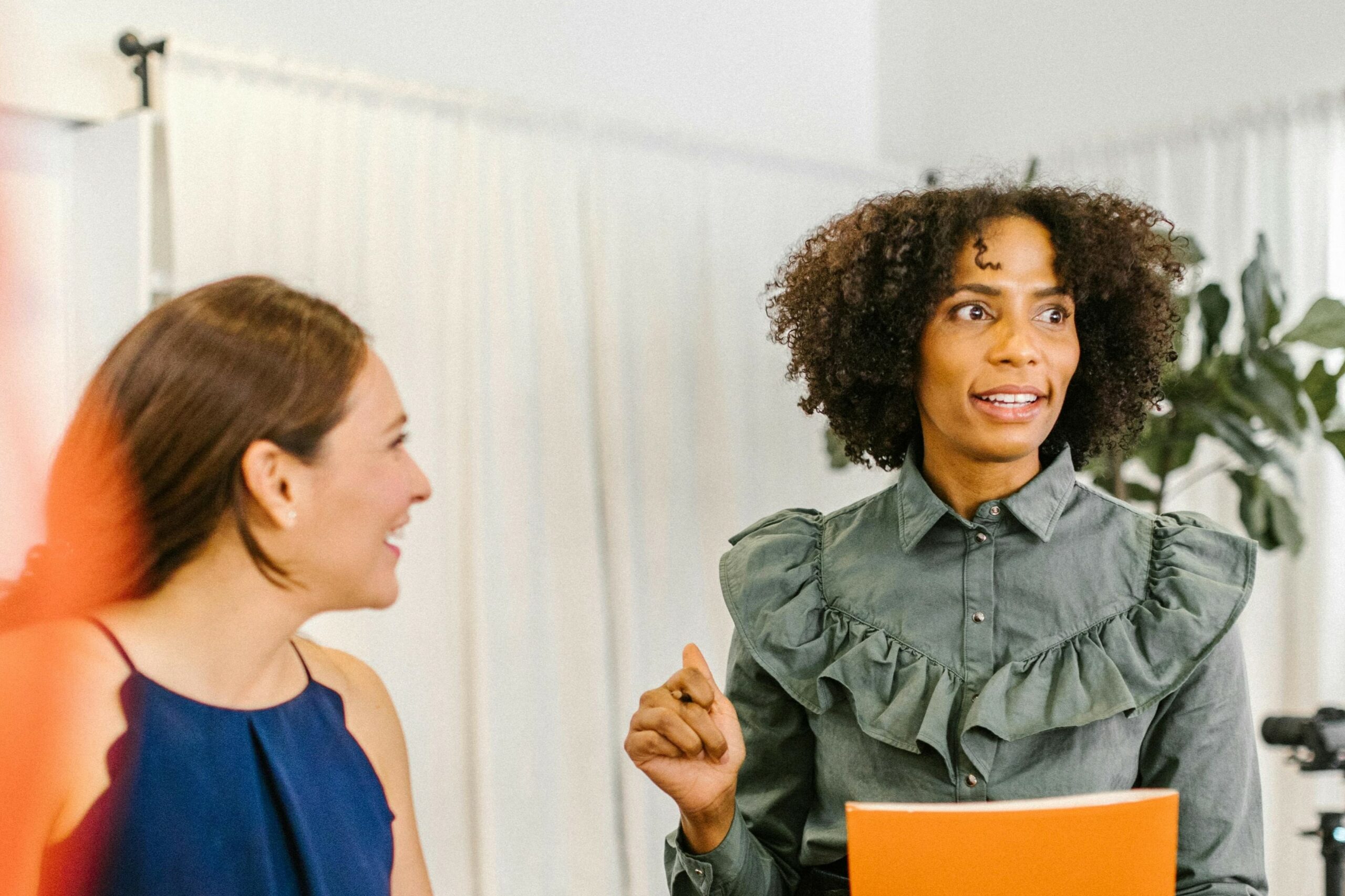 Two women in a leadership meeting.
Credit: Pexels/RDNE Stock project