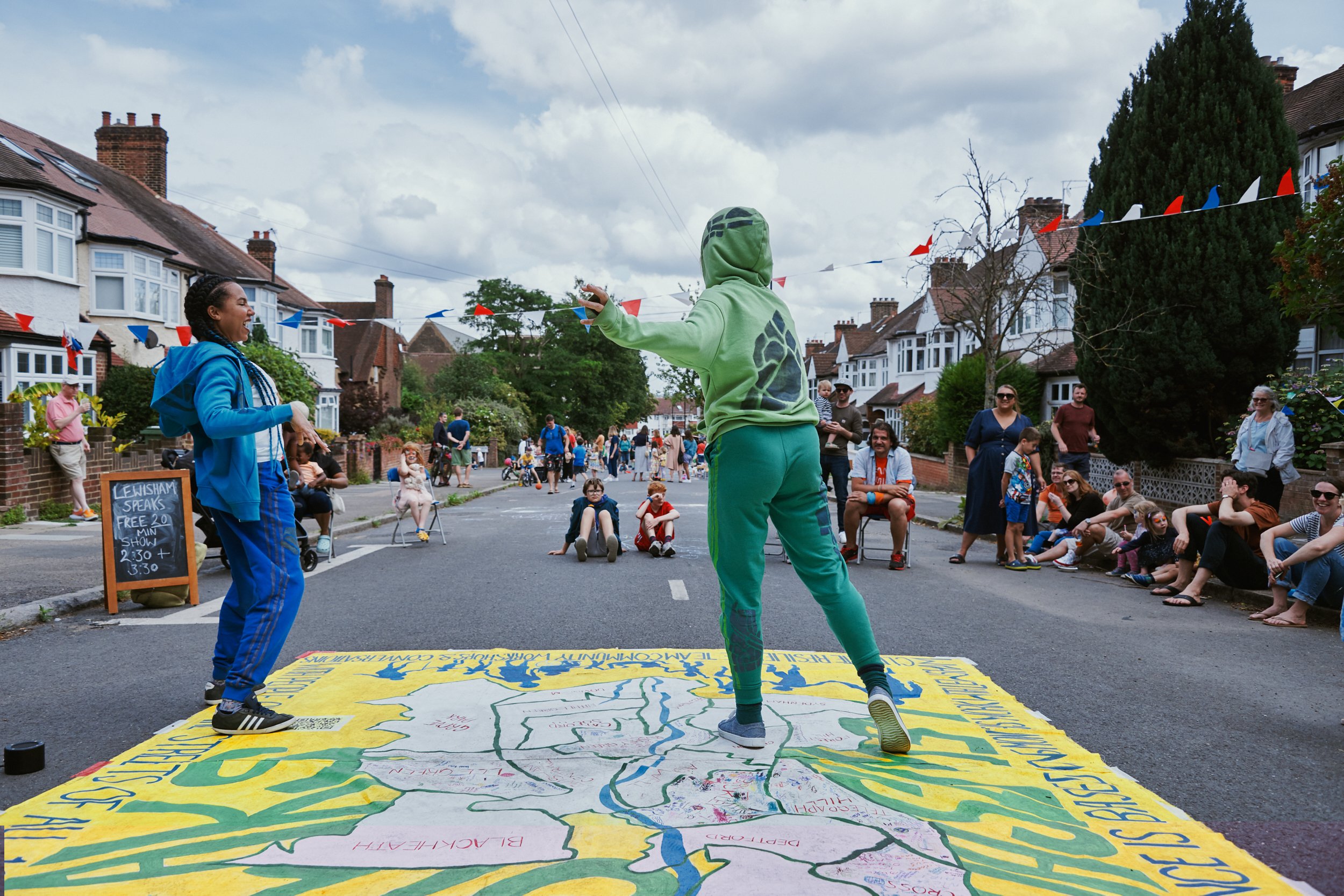 Artists performing in the streets