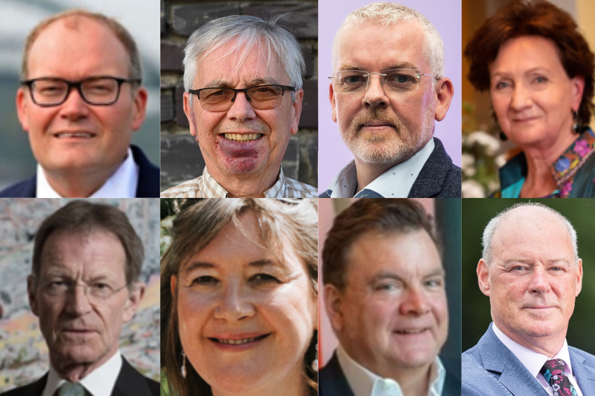 Headshots of 8 leaders of UK arts councils