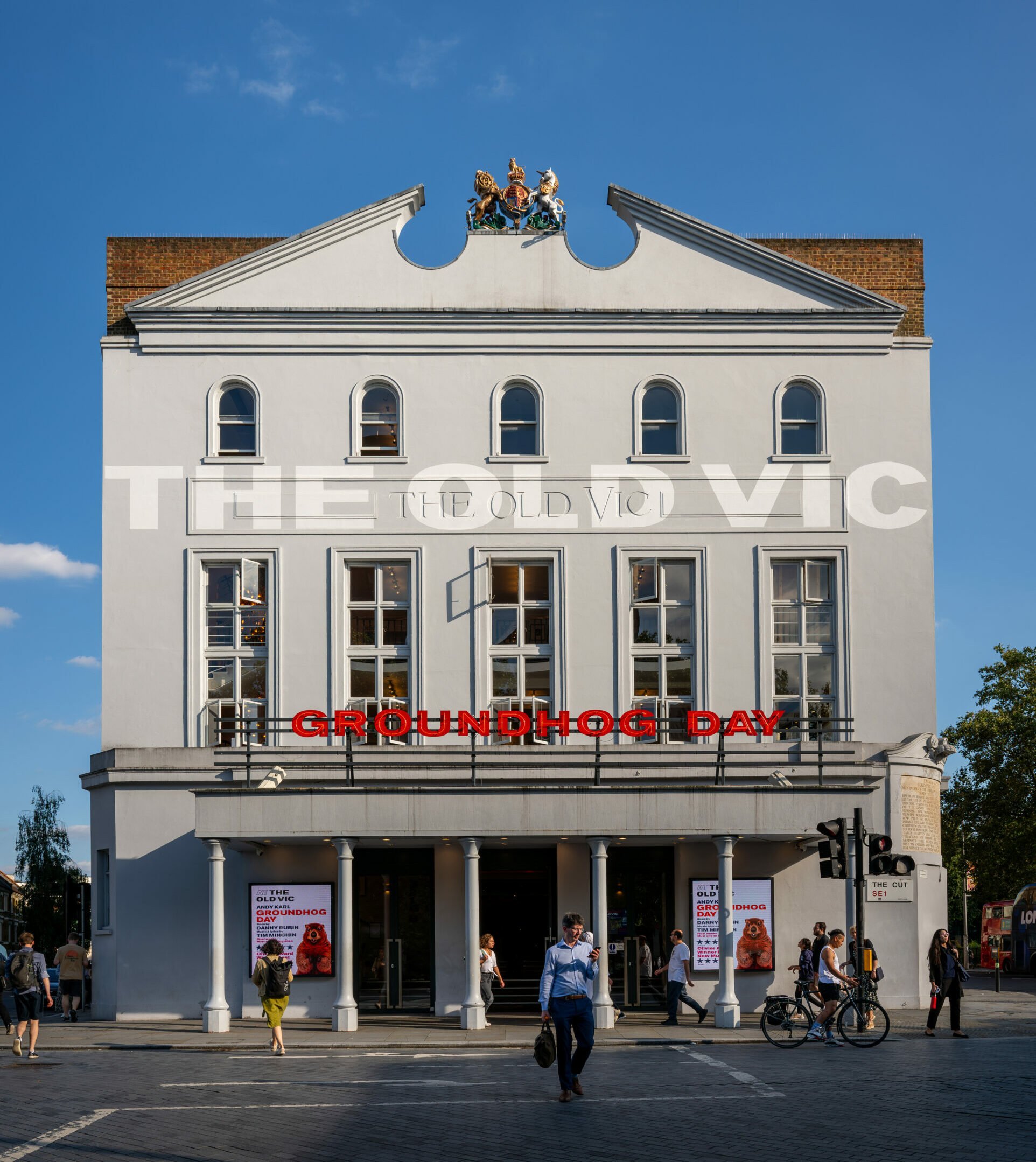 London, UK: The Old Vic, a famous old theatre (theater) at 103 The Cut in London