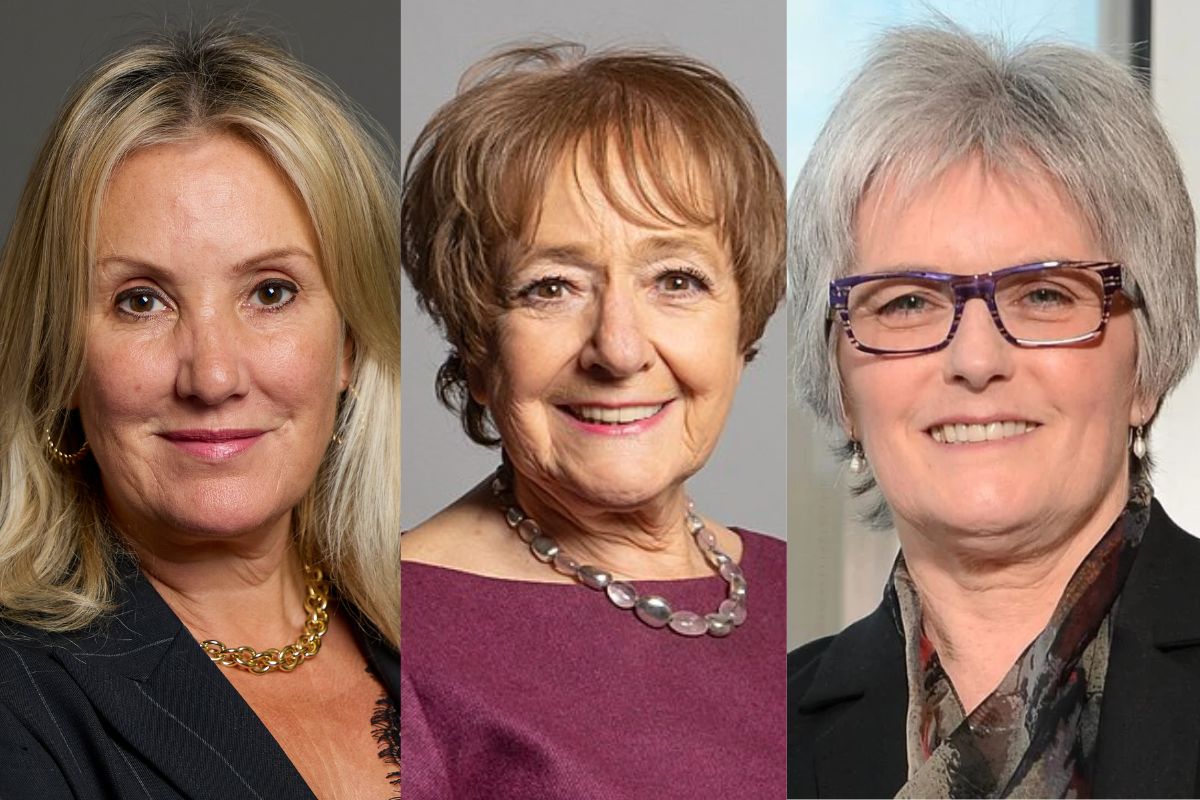 From left Caroline Dinenage, Margaret Hodge, Sue Bruce